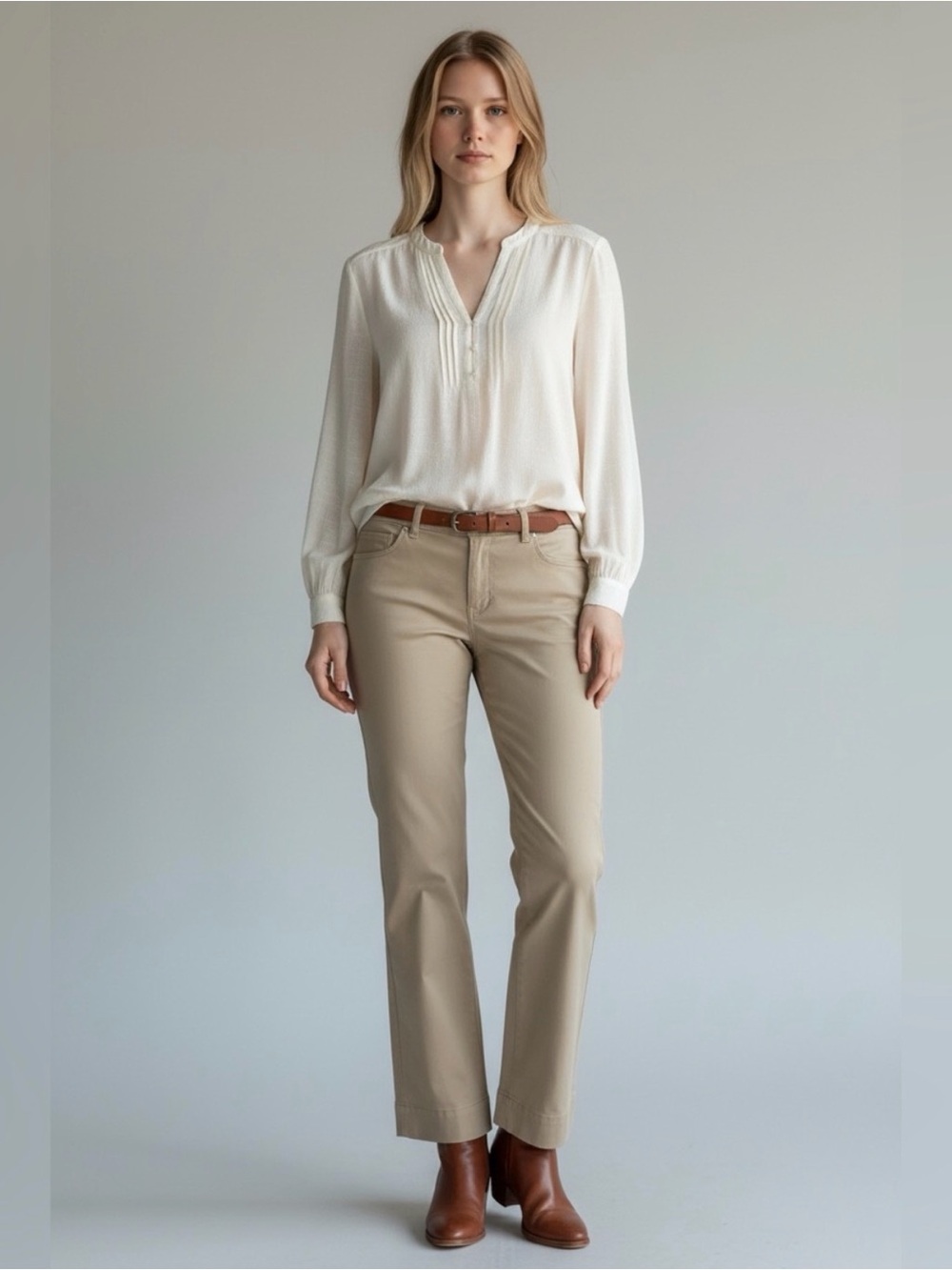 Old Navy Vintage Perfect Bootcut Beige Khaki Chino Pants size 14 Favorite Khakis